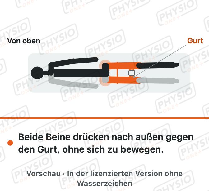 Vorschau: Beine gegen einen Gurt nach außen drücken