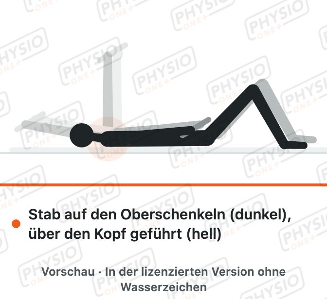 Vorschau: Armheben in Rückenlage mit Stab
