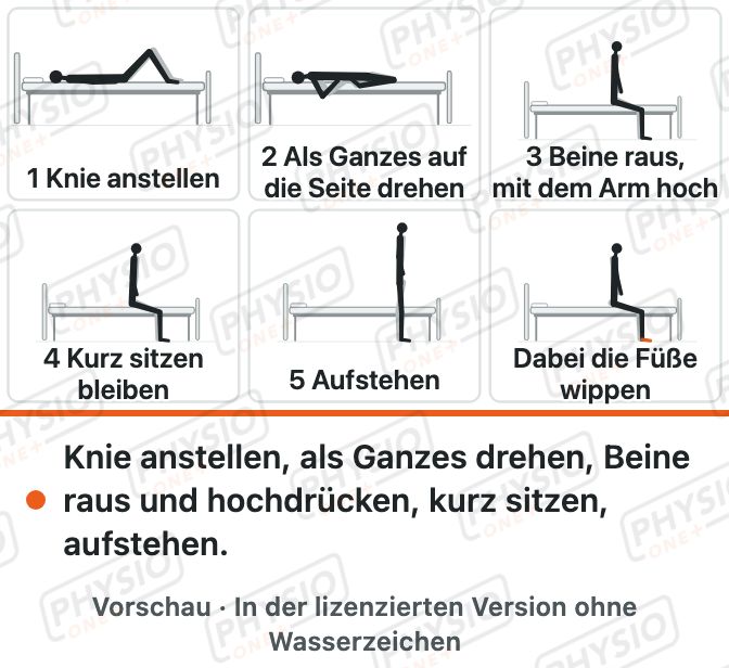 Vorschau: Aufstehen aus dem Bett über die Seite