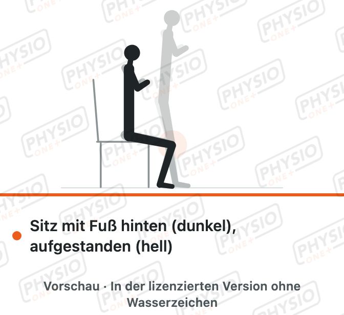 Vorschau: Aufstehen vom Stuhl mit Gewicht auf einem Bein