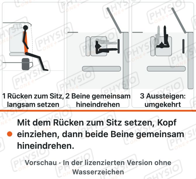 Vorschau: Ins Auto einsteigen: erst setzen, dann Beine drehen