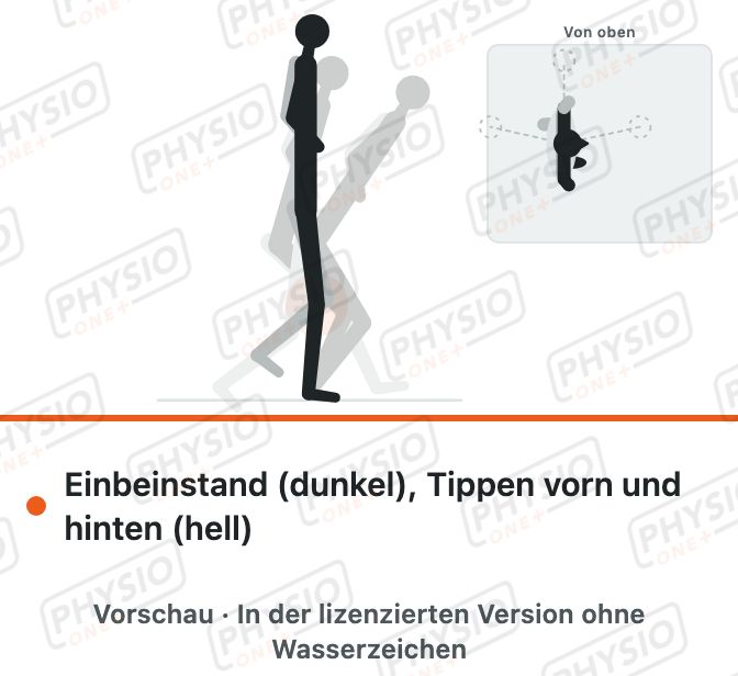 Vorschau: Balance: Fuß tippt in drei Richtungen