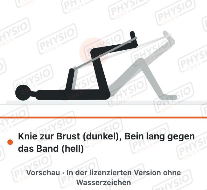 Vorschau: Beinpresse mit Übungsband in Rückenlage