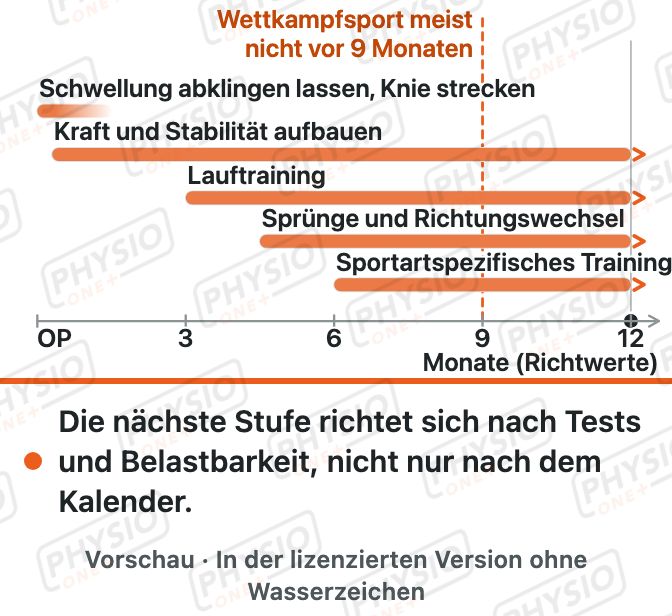 Vorschau: Belastungsaufbau nach Kreuzband-OP