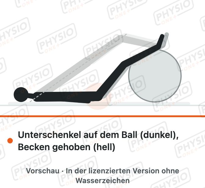 Vorschau: Brücke mit Füßen auf dem Gymnastikball