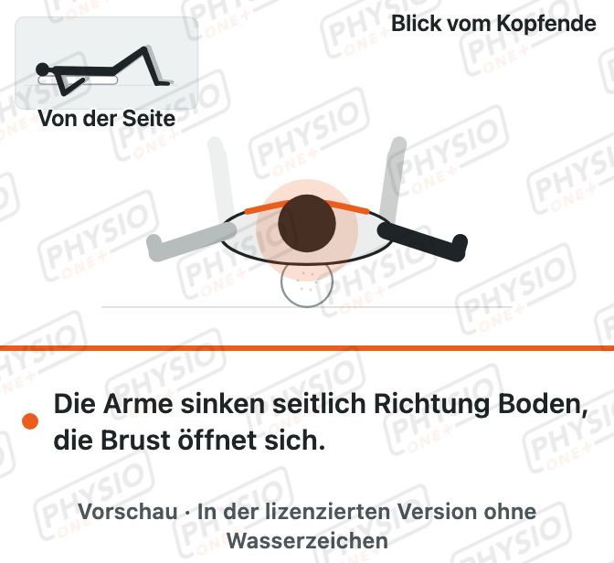 Vorschau: Brustdehnung in Rückenlage auf der Rolle