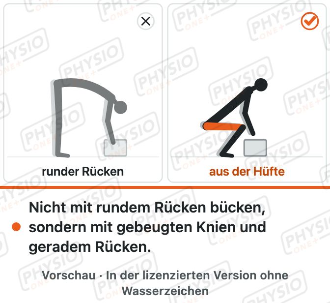 Vorschau: Bücken bei Osteoporose