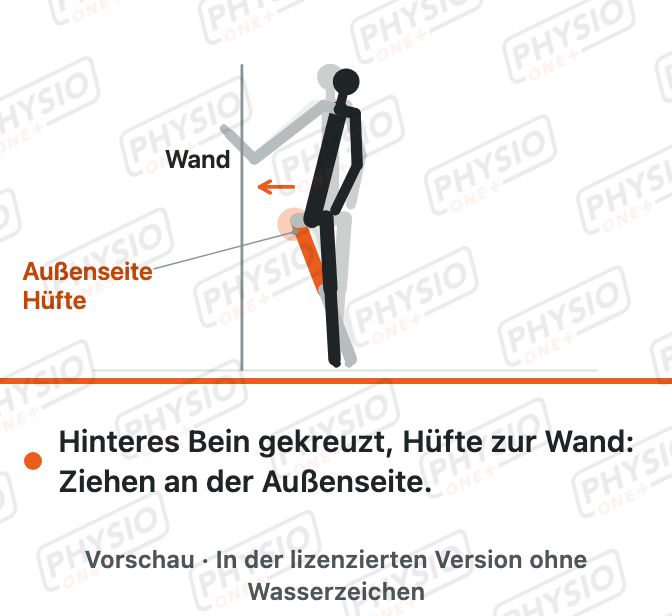 Vorschau: Dehnung der Hüftaußenseite im Stand