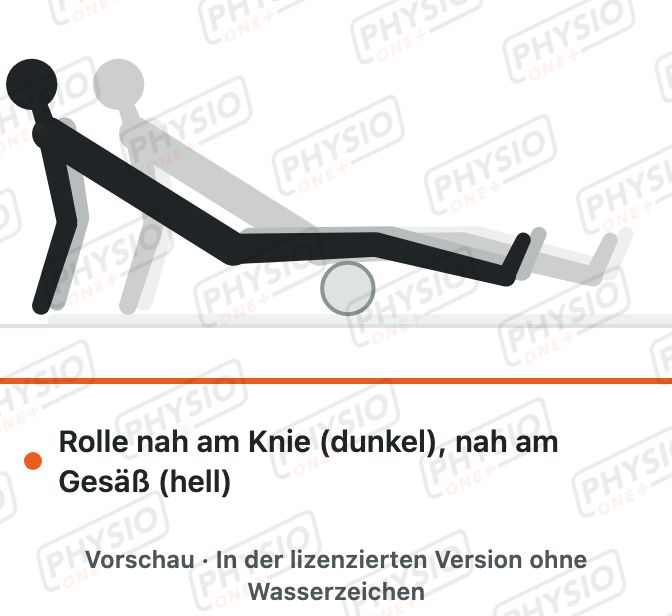Vorschau: Oberschenkelrückseite auf der Faszienrolle