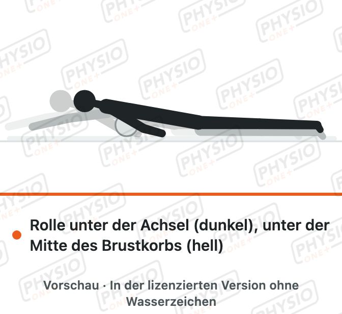 Vorschau: Seitlicher Rücken auf der Faszienrolle