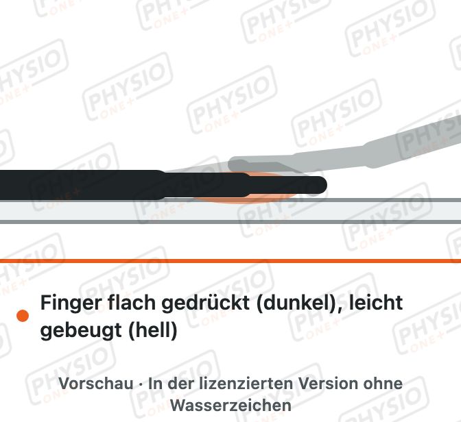Vorschau: Finger flach auf den Tisch legen