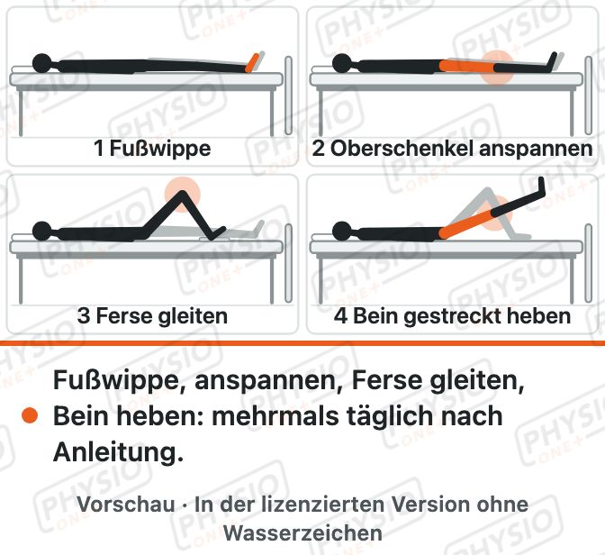 Vorschau: Übungen im Bett nach Knie-TEP