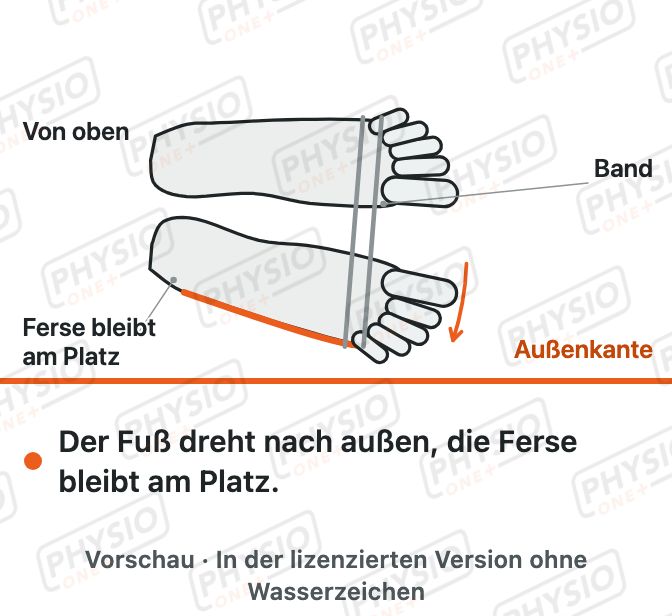 Vorschau: Fuß nach außen drehen gegen Übungsband
