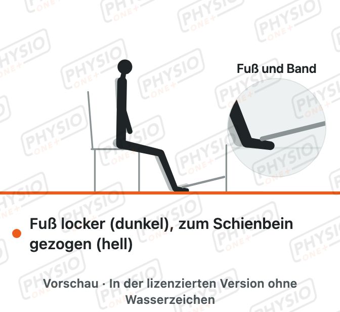 Vorschau: Fuß anziehen gegen Übungsband