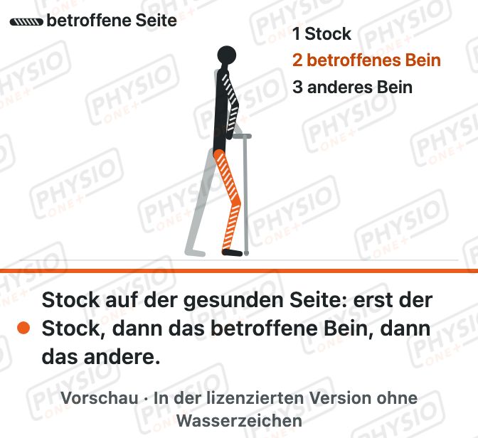 Vorschau: Gehen mit dem Stock nach Schlaganfall