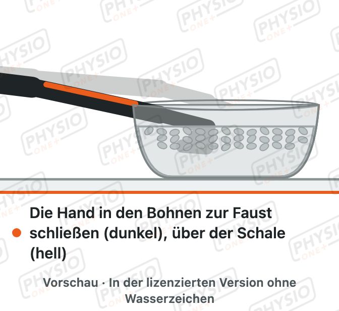 Vorschau: Hand in einer Schale mit Bohnen bewegen