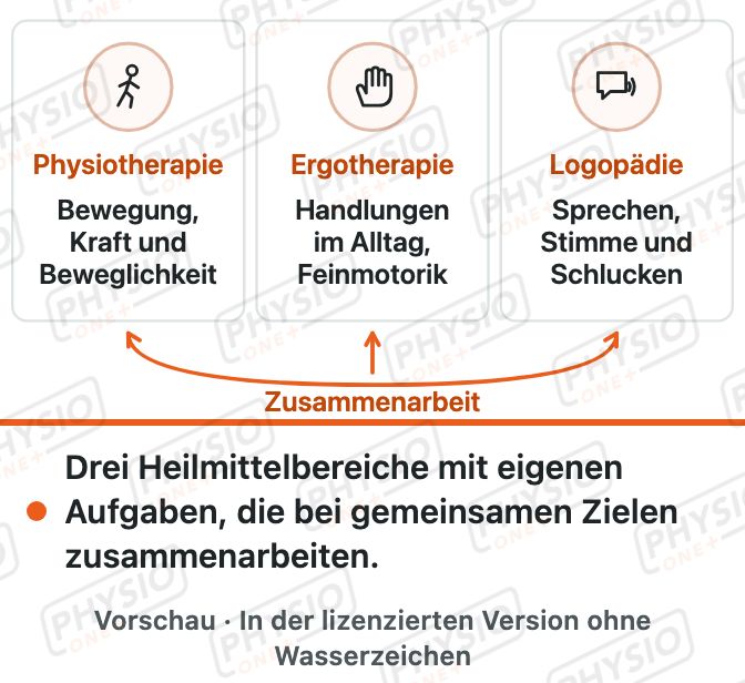 Vorschau: Physiotherapie, Ergotherapie, Logopädie