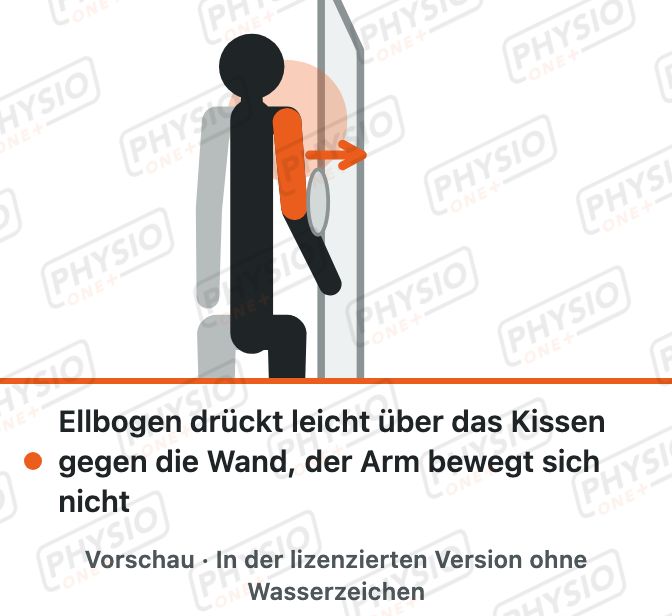 Vorschau: Arm seitlich gegen die Wand drücken