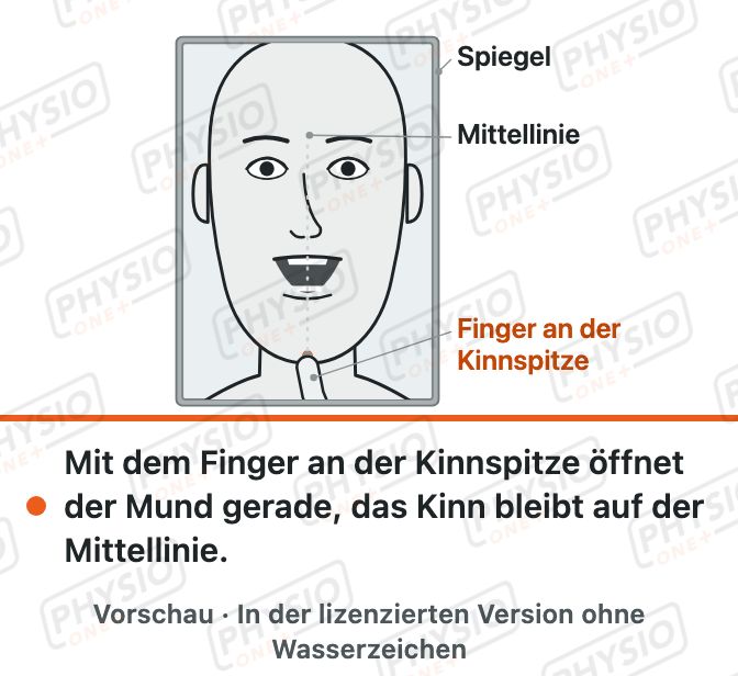 Vorschau: Kieferöffnung vor dem Spiegel