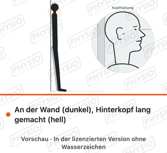 Vorschau: Kinn zurückschieben im Stand an der Wand