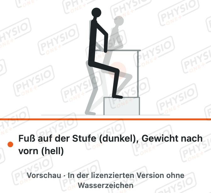 Vorschau: Knie beugen auf der Stufe