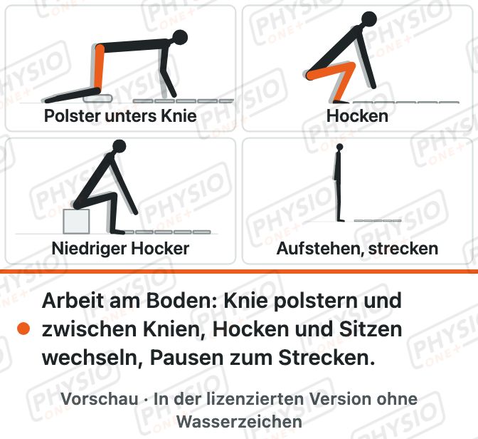 Vorschau: Knien im Beruf