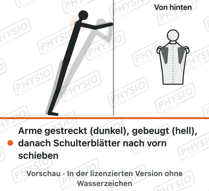 Vorschau: Liegestütz an der Wand mit Schulterblattschub