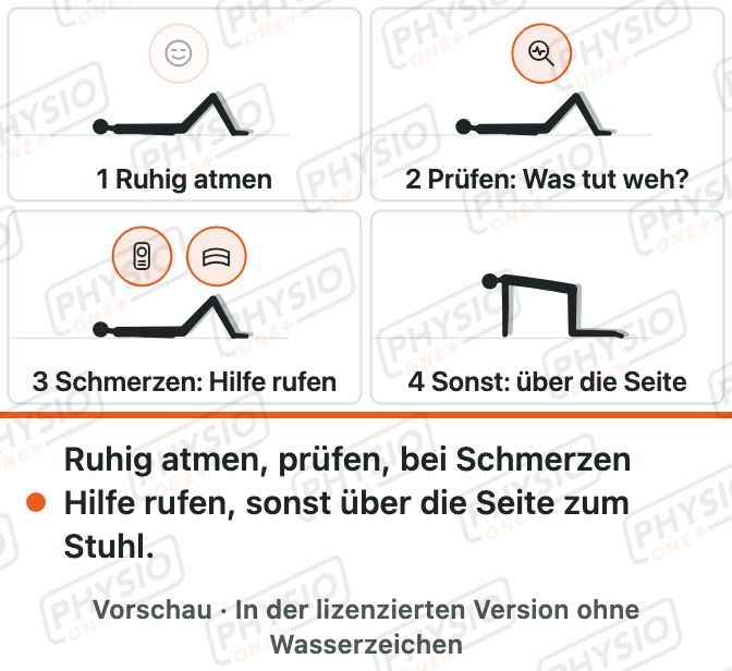 Vorschau: Nach einem Sturz: ruhig bleiben, prüfen, Hilfe holen