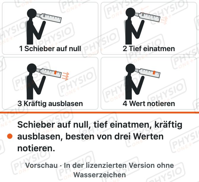 Vorschau: Ausatemstoß messen (Peak-Flow)