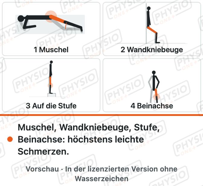 Vorschau: Programm bei Schmerz hinter der Kniescheibe
