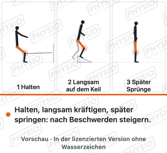 Vorschau: Programm bei Schmerz an der Kniescheibensehne