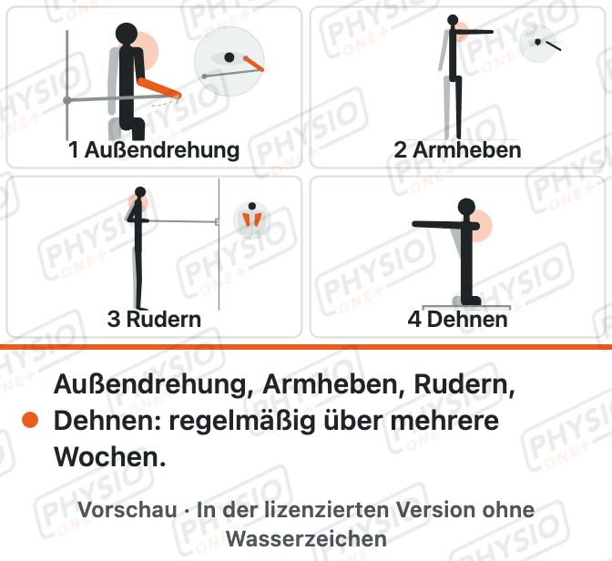 Vorschau: Programm bei Schulterschmerz unter dem Schulterdach