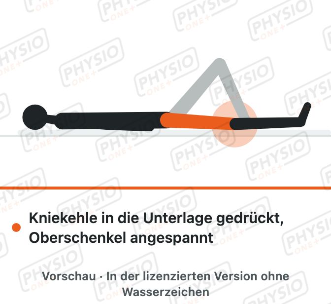 Vorschau: Oberschenkel anspannen in Rückenlage