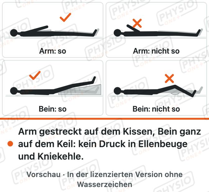 Vorschau: Arm und Bein richtig hochlagern