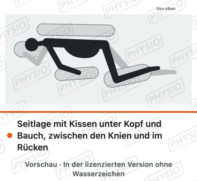 Vorschau: Seitlage mit Kissen in der Schwangerschaft