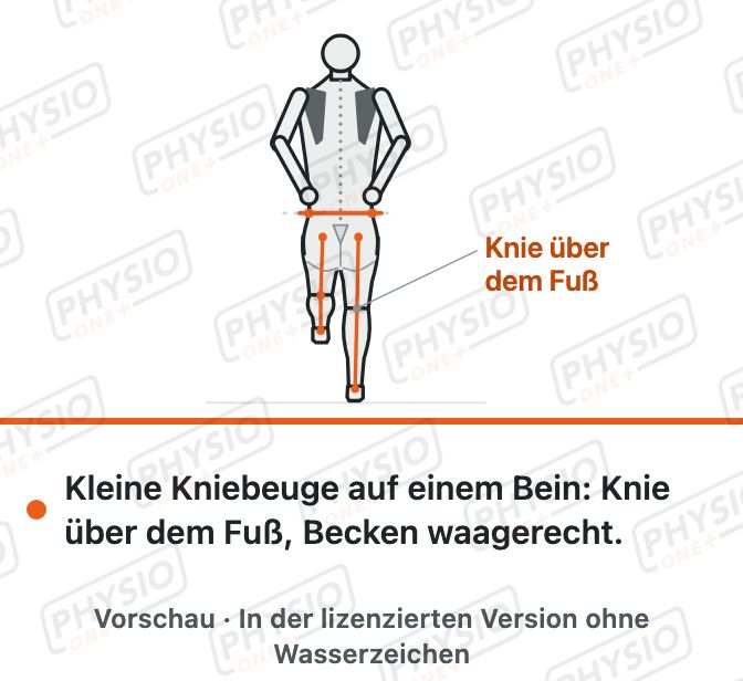 Vorschau: Selbsttest: Einbeinige Kniebeuge vor dem Spiegel