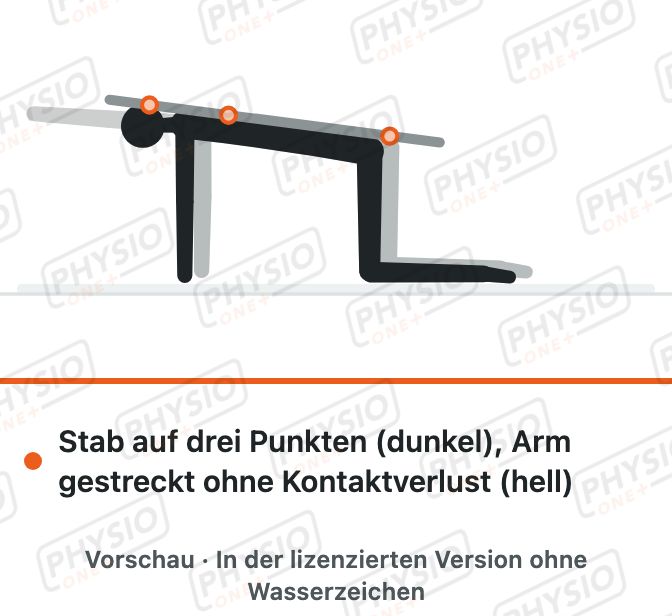 Vorschau: Vierfüßlerstand mit Stab auf dem Rücken